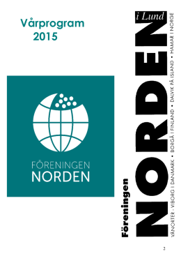 Vårprogram 2015 - Lund