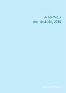 AcadeMedia Årsredovisning 2010