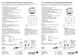 Installation manual LD220 Low power dimmer
