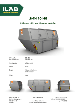 LB-TH 10 NG Liftdumper täckt med hängande