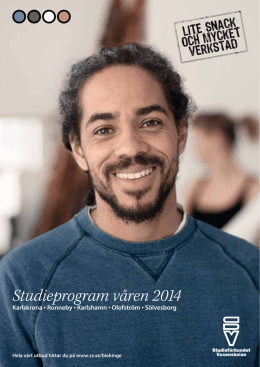 Studieprogram våren 2014 - Studieförbundet Vuxenskolan