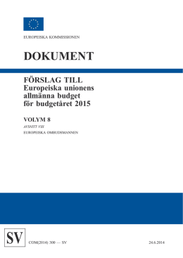 Avsnitt 8 Europeiska Ombudsmannen - EUR-Lex