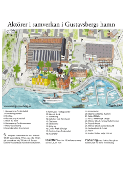 Karta över aktörer i Gustavsbergs hamn