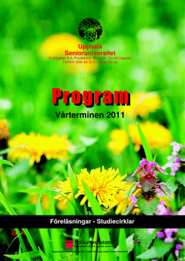 Program våren 2011 - Uppsala Senioruniversitet