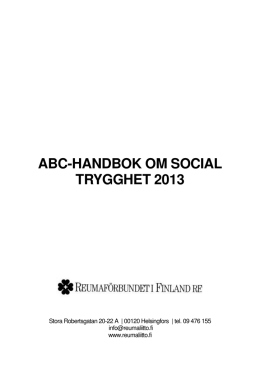 ABC-HANDBOK OM SOCIAL TRYGGHET 2013