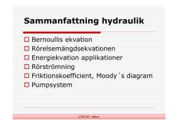 Sammanfattning hydraulik