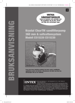 Krystal ClearTM sandfilterpump 360 mm