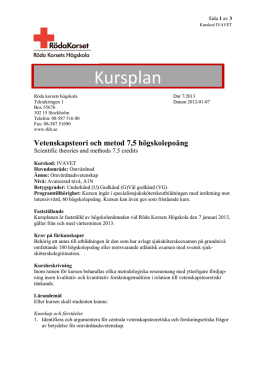 IVA vt14 Kursplan Vetenskapsteori och metod.pdf