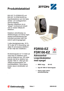 E63 037 73, -74 Linjerökdetektor FDR50-EZ_FDR100-EZ