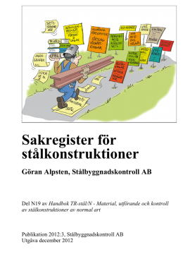 Handbok TR-stål/N Sakregister Dec2012
