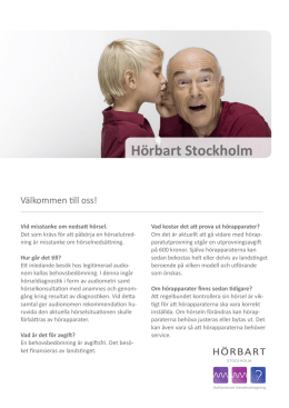 Så går det till (pdf) - Auktoriserad hörselmottagning i Stockholm