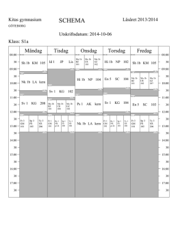 Rapport - Schema