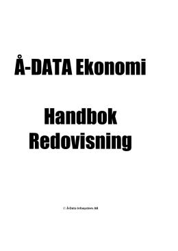 Å-DATA Ekonomi Handbok Redovisning