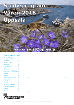 Studieprogram Våren 2015 Uppsala