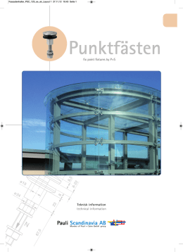Punktfästen fix point fixtures by P+S, teknisk information (PDF 6.8 MB)