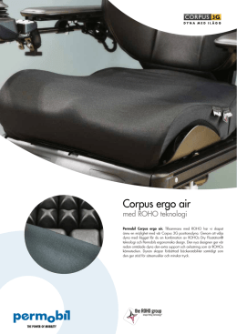 Produktblad dyna Corpus Ergo Air