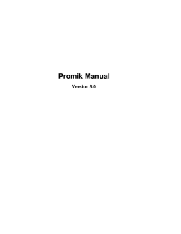 Promik Manual