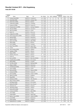 Resultat 3-årstest 2011