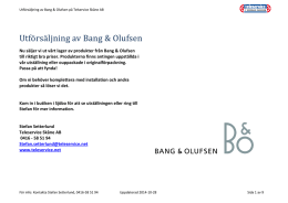Utförsäljning av Bang & Olufsen