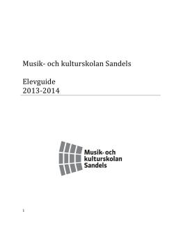 Elevguide 2013-2014 - Musik