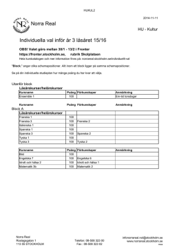 IV-val Hu-kultur åk 2 (39 kB, pdf) - Norra Real
