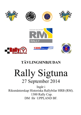 inbjudan - Rallyklassikerna