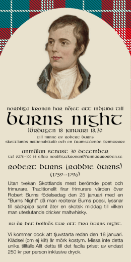 Burns night - Frigepo.se