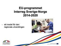 Interreg Sverige-Norge 2014-2020 Erik-Widar