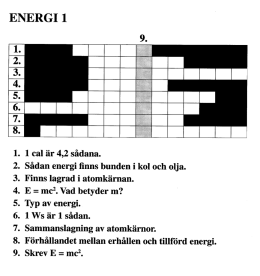 Korsord i energi