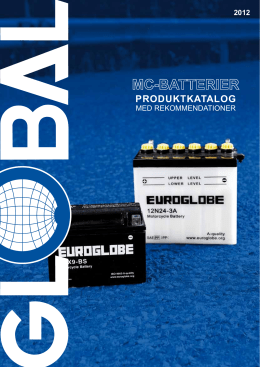 pROdukTkATALOG - Global Batterier AB