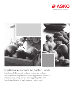 Installation Instructions for Cooker Hoods