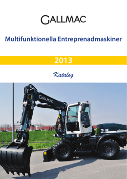Katalog - Gallmac Multifunktionella Entreprenadmaskiner