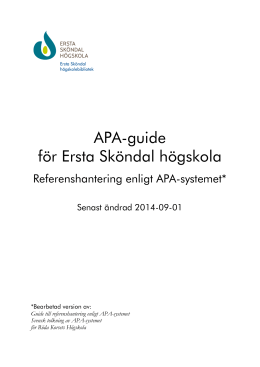 APA-guide för Ersta Sköndal högskola