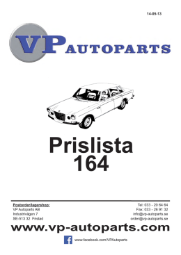 Prislista 164 - VP Autoparts
