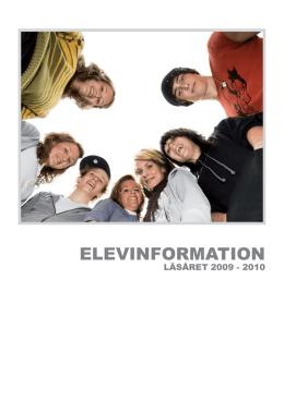 ELEVINFORMATION - Brinellgymnasiet