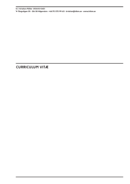 Curriculum vitæ (PDF)