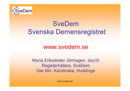 SveDem Svenska Demensregistret
