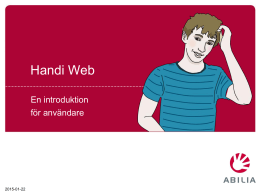 Vad är Handi Web?