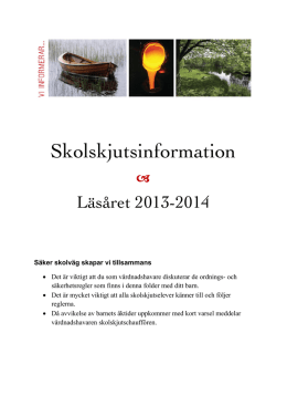 Skolskjutsinformation 2013 2014