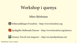 Workshop i quenya