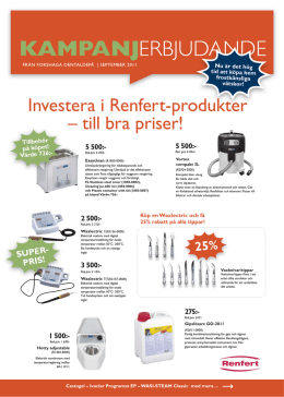 Investera i Renfert-produkter – till bra priser!