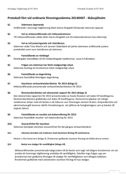 Protokoll Årsmöte SvVF 2014