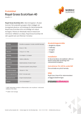 Produktblad Royal Grass EcoUrban 40