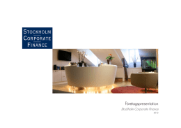 (Microsoft PowerPoint - Stockholm Corporate Finance presentation