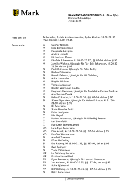 Kommunfullmäktiges protokoll 2014-08-28