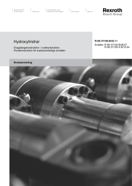 Hydrocylindrar - Bosch Rexroth AG