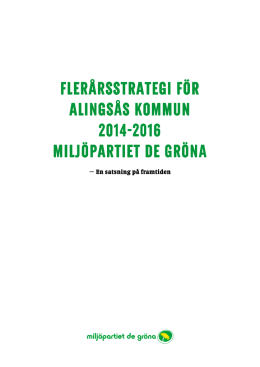 Flerårsstrategi Alingsås 2014-2016