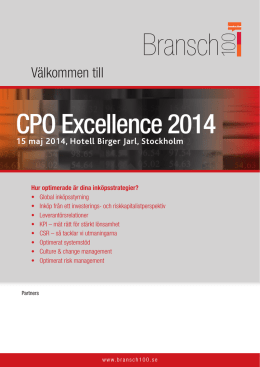 CPO Excellence 2014