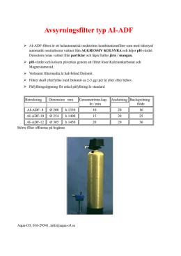 Avsyrningsfilter AIADF, Hel-automatiskt med - Aqua