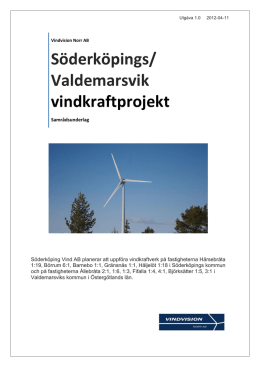 Samrådsunderlag, april 2012 (PDF 3 mb)